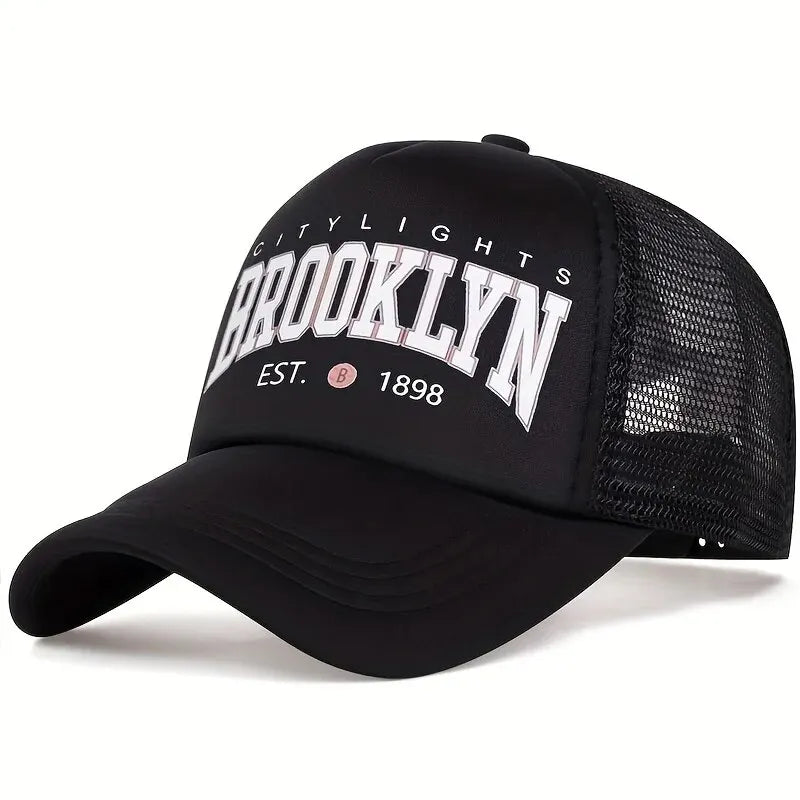 Unisex BROOKLYN Printing Baseball Net Caps Spring and Summer Outdoor Adjustable Casual Hats Sunscreen Hat Unisex BROOKLYN Printing Baseball Net Caps Spring and Summer Outdoor Adjustable Casual Hats Sunscreen Hat